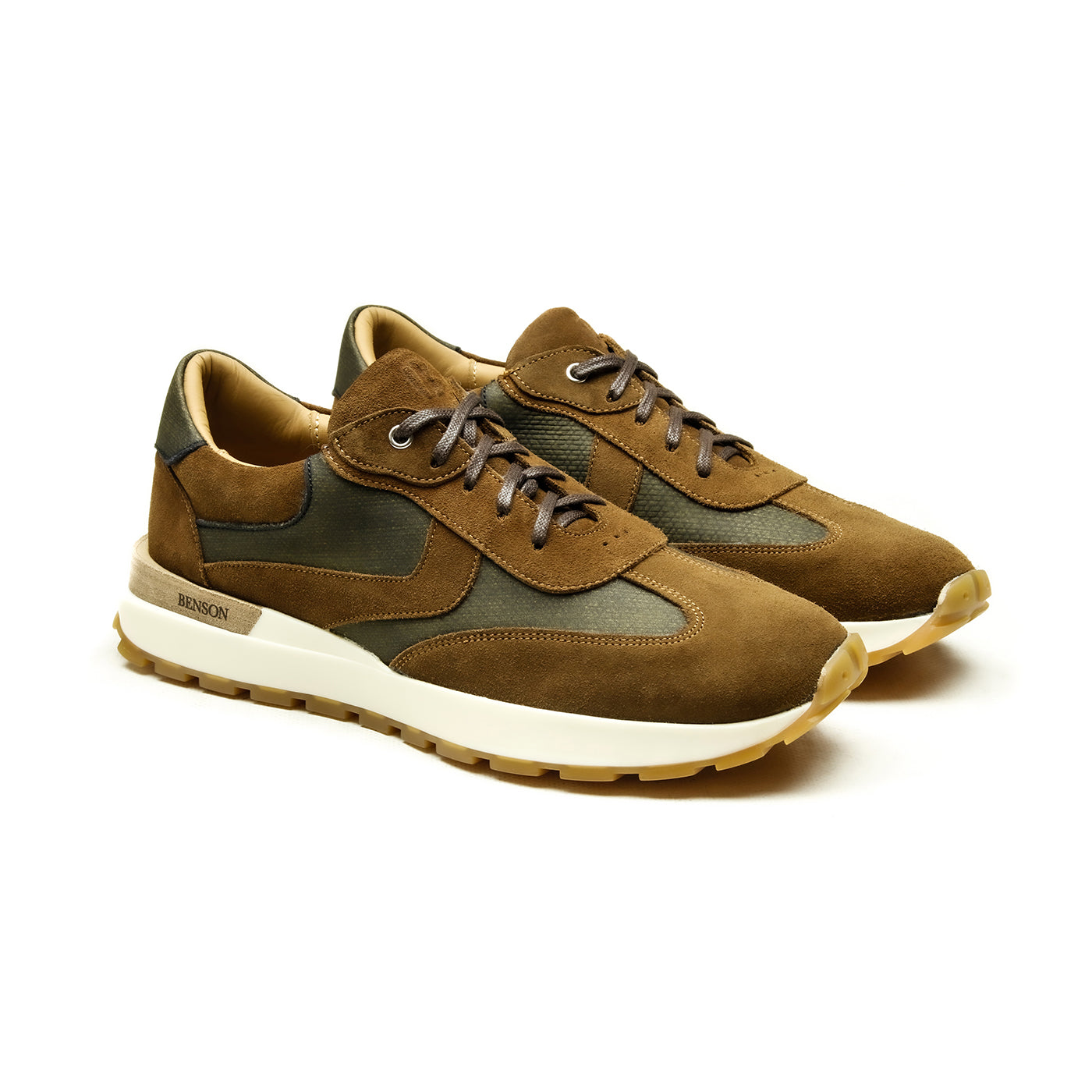 Kansas Chaussures Homme (Sneaker) Combi Daim Wisky