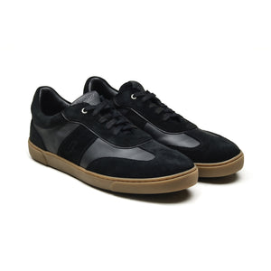 ManchesterChaussures Homme (Sneaker) Combi Cuir Noir Daim noir BENSON SHOES