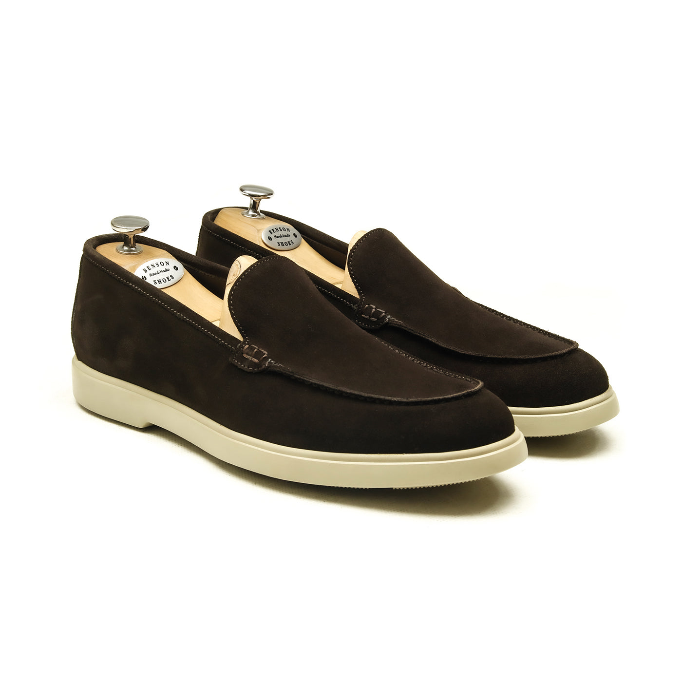 Denny - Chaussures homme Loafer (Mocassin) Daim Marron