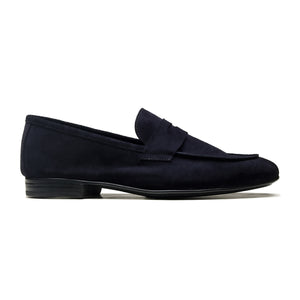 Dover - Chaussures homme Loafer (Mocassin) Daim Bleu Marine BENSON SHOES