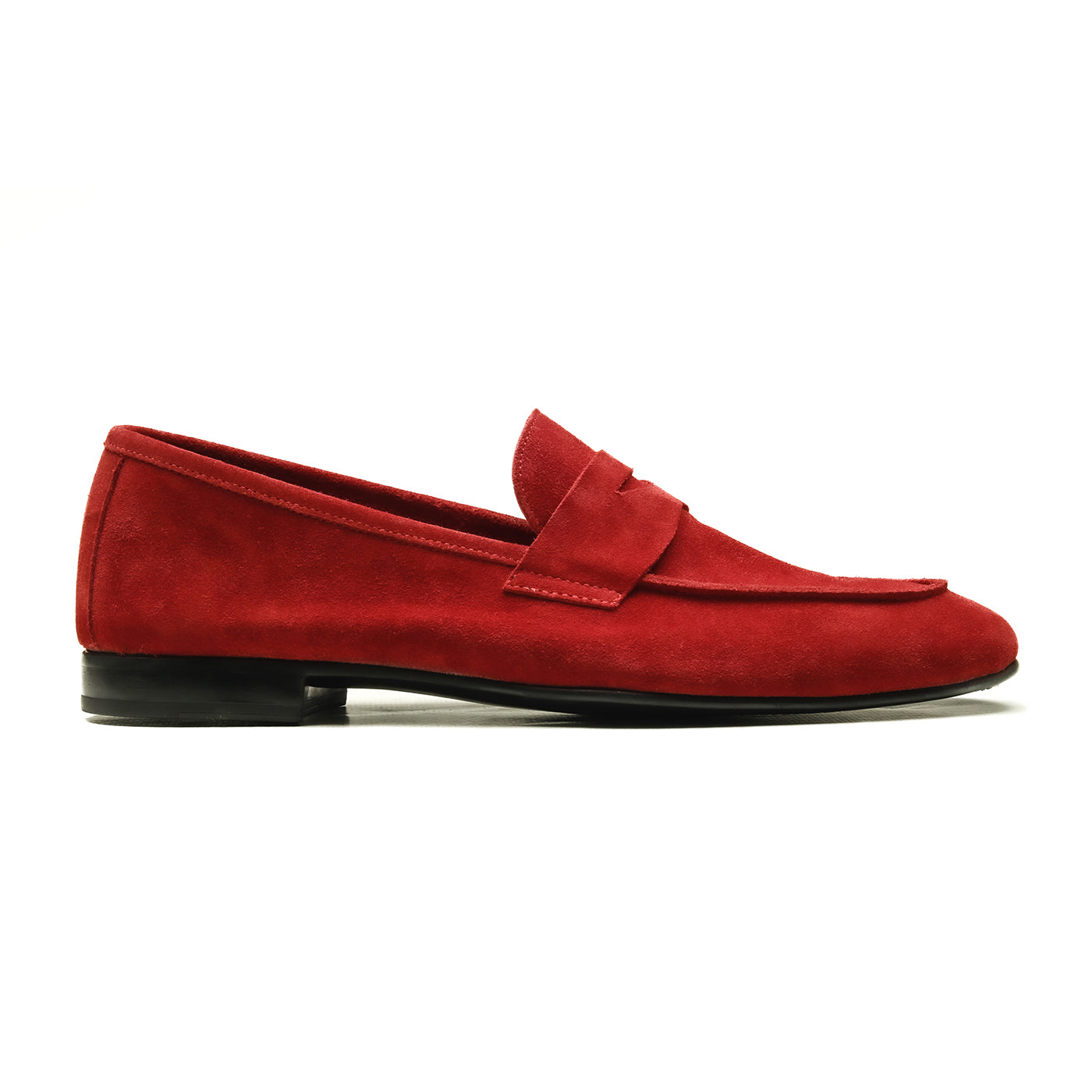Dover - Chaussures homme Loafer (Mocassin) Daim Rouge