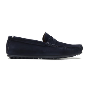 Max Chaussures Homme (Mocassin) Daim Bleu BENSON SHOES
