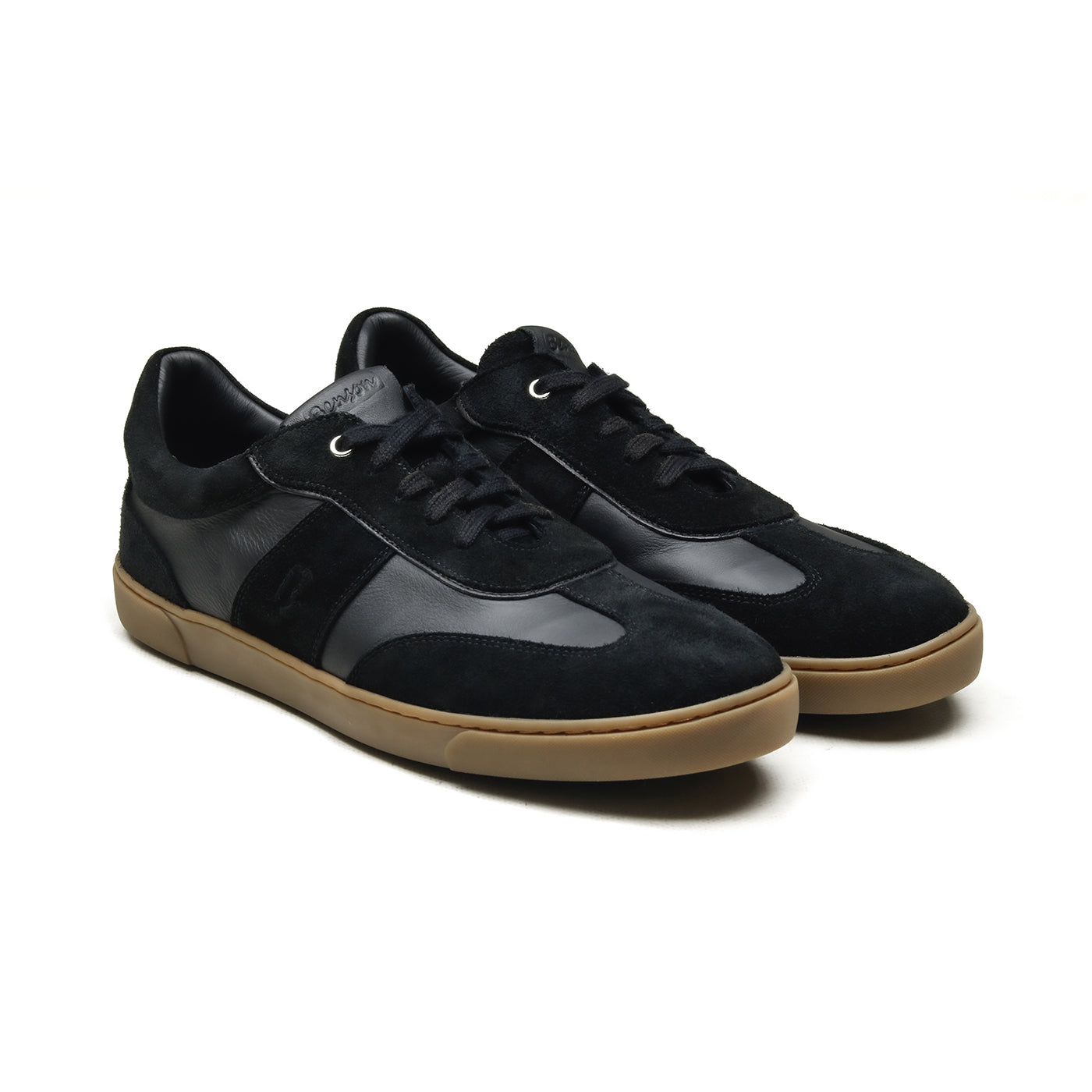 ManchesterChaussures Homme (Sneaker) Combi Cuir Noir Daim noir BENSON SHOES