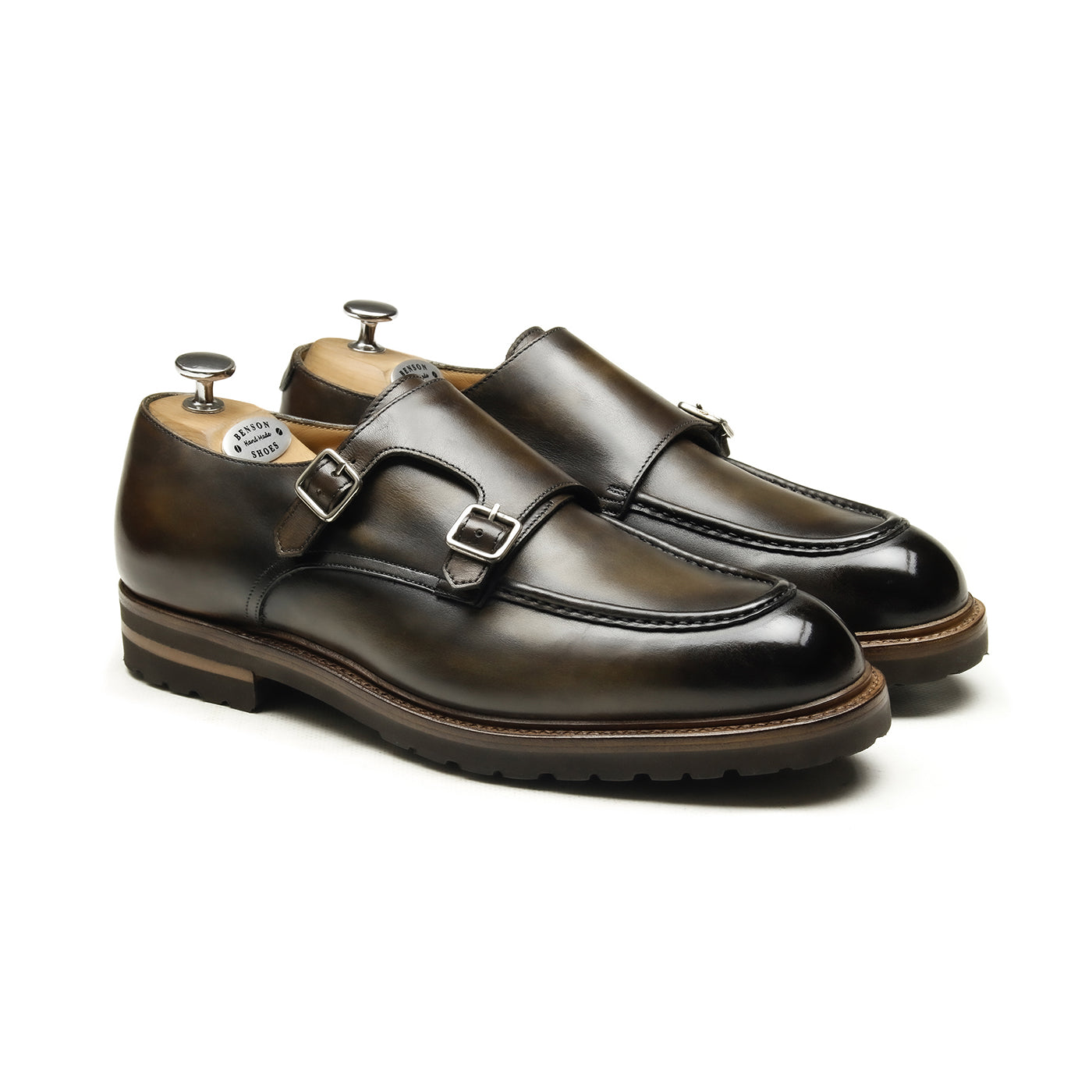 Alexander Chaussures Homme Monk (Boucles) Fumé Marron