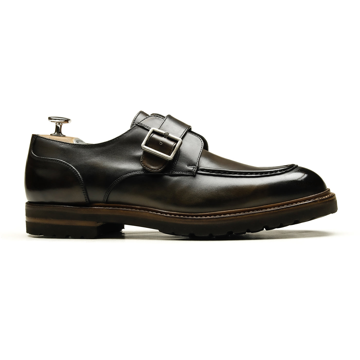 Andrew Chaussures Homme Monk (Boucles) Fumé Marron