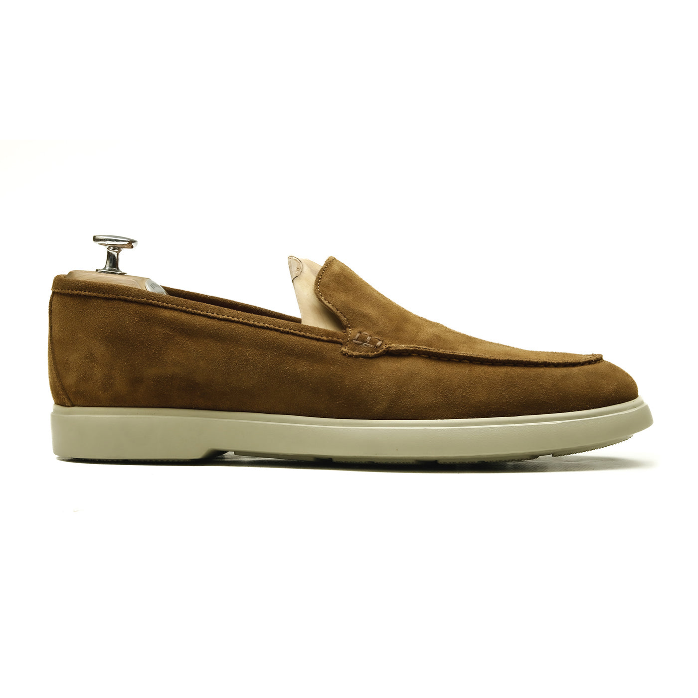 Denny - Chaussures homme Loafer (Mocassin) Daim Wisky