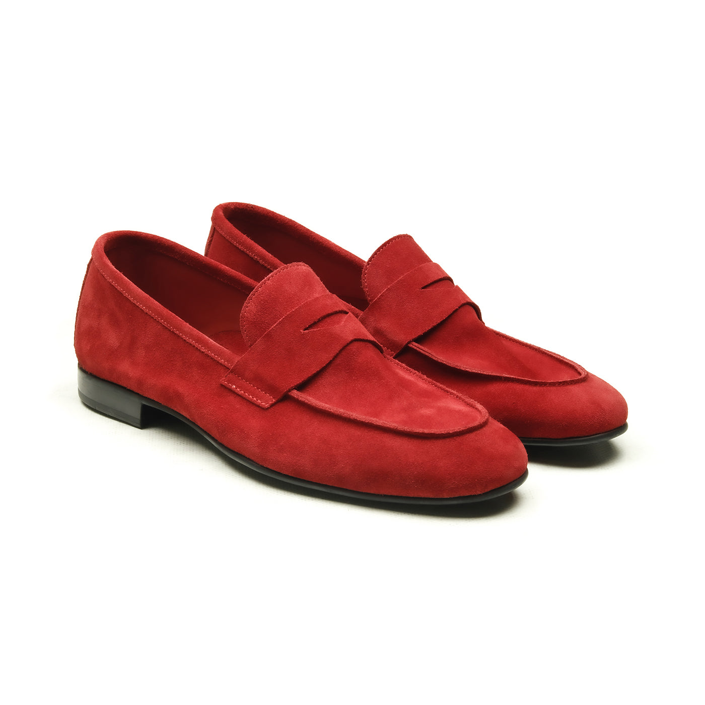 Dover - Chaussures homme Loafer (Mocassin) Daim Rouge